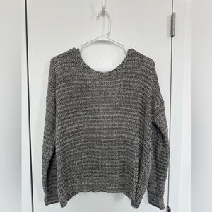 Open Back Heather Gray Sweater